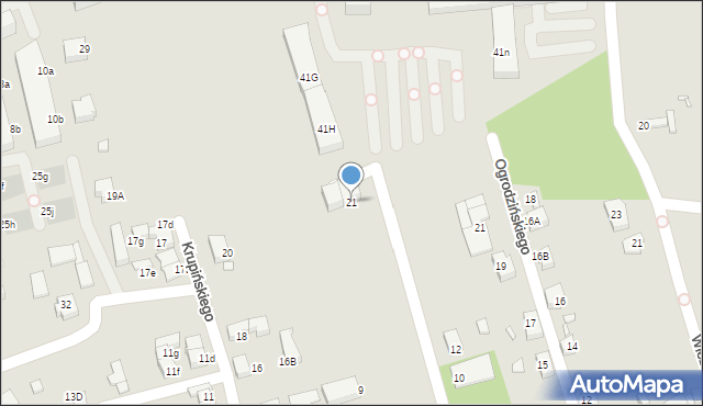 Katowice, Jordan-Łowińskiej Wandy, 21, mapa Katowic