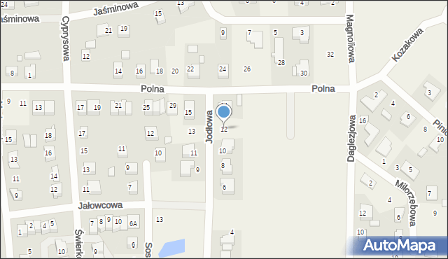 Kaźmierz, Jodłowa, 12, mapa Kaźmierz