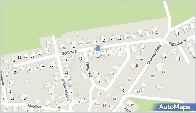 Kędzierzyn-Koźle, Jodłowa, 29, mapa Kędzierzyna-Koźle