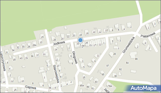 Kędzierzyn-Koźle, Jodłowa, 31, mapa Kędzierzyna-Koźle