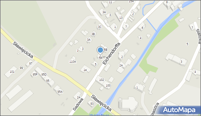 Kędzierzyn-Koźle, Józefa von Eichendorffa, 5A, mapa Kędzierzyna-Koźle
