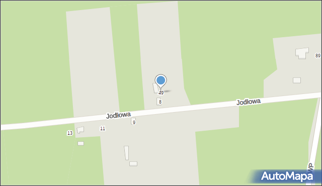 Kłobuck, Jodłowa, 49, mapa Kłobuck