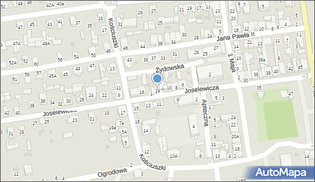 Kock, Joselewicza Berka, płk., 14, mapa Kock