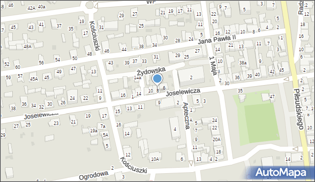 Kock, Joselewicza Berka, płk., 8, mapa Kock