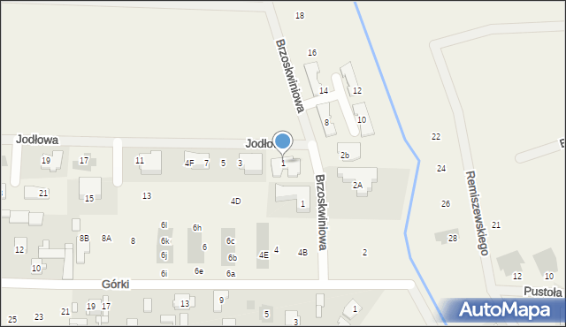 Koczargi Stare, Jodłowa, 1, mapa Koczargi Stare