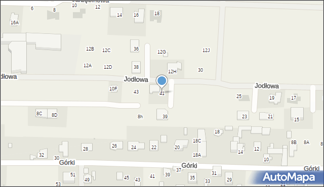 Koczargi Stare, Jodłowa, 41, mapa Koczargi Stare