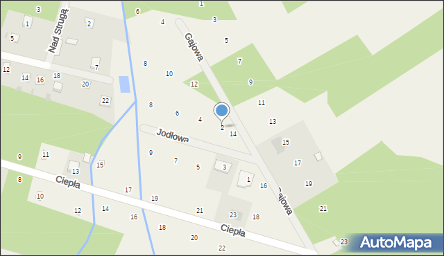 Kolonia Brzeźce, Jodłowa, 2, mapa Kolonia Brzeźce