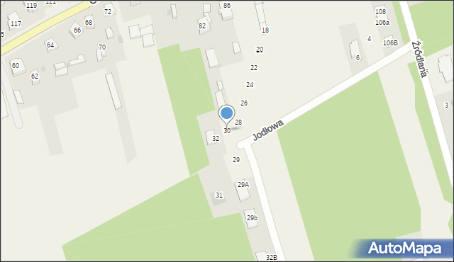 Konopiska, Jodłowa, 30, mapa Konopiska