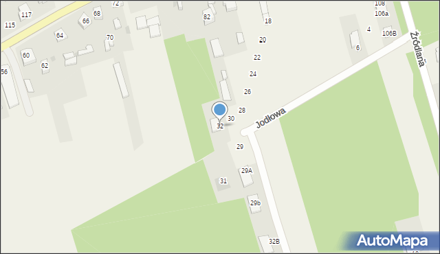 Konopiska, Jodłowa, 32, mapa Konopiska