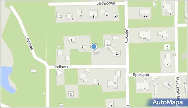 Konstancin-Jeziorna, Jodłowa, 7, mapa Konstancin-Jeziorna