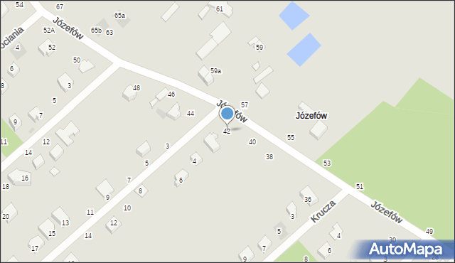 Konstantynów Łódzki, Józefów, 42, mapa Konstantynów Łódzki