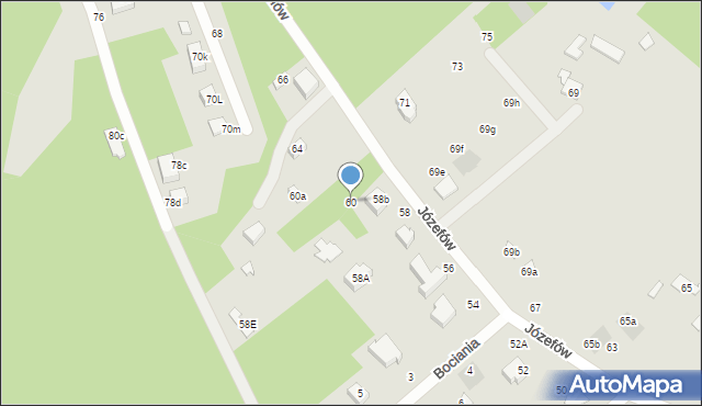 Konstantynów Łódzki, Józefów, 60, mapa Konstantynów Łódzki