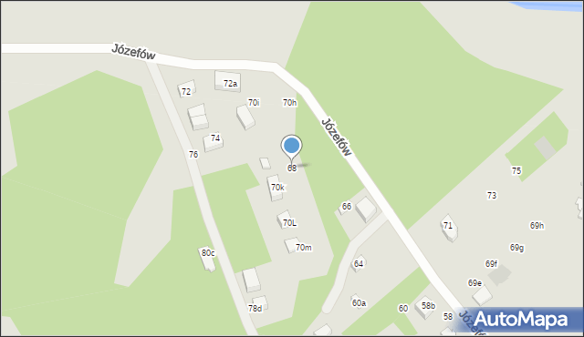 Konstantynów Łódzki, Józefów, 68, mapa Konstantynów Łódzki
