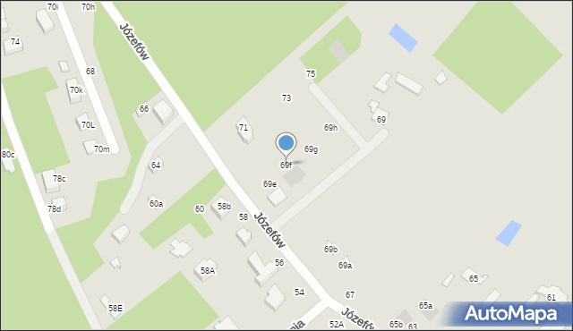 Konstantynów Łódzki, Józefów, 69f, mapa Konstantynów Łódzki