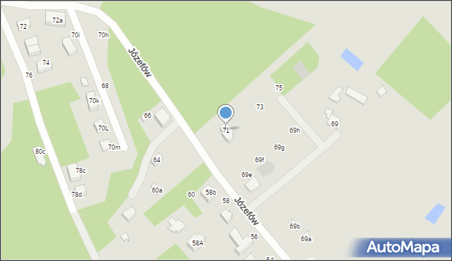Konstantynów Łódzki, Józefów, 71, mapa Konstantynów Łódzki