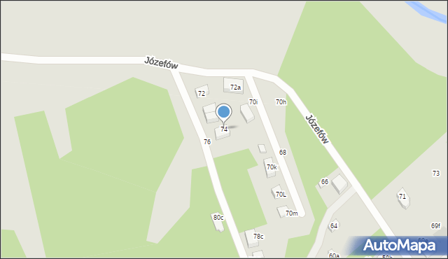 Konstantynów Łódzki, Józefów, 74, mapa Konstantynów Łódzki