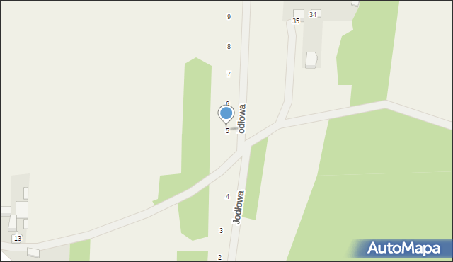 Kopaniny, Jodłowa, 5, mapa Kopaniny