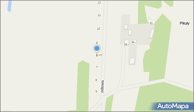 Kopaniny, Jodłowa, 8, mapa Kopaniny