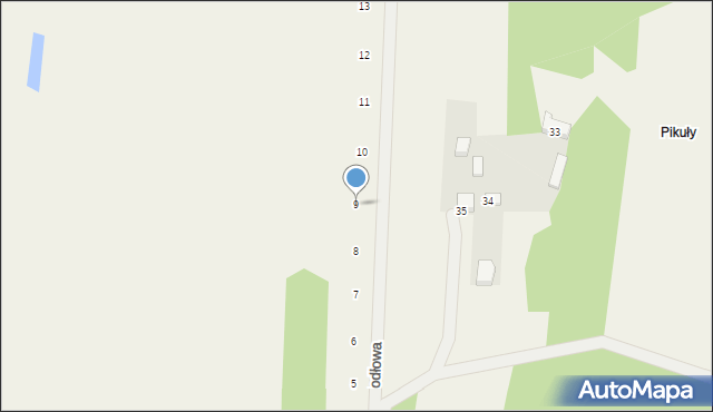 Kopaniny, Jodłowa, 9, mapa Kopaniny