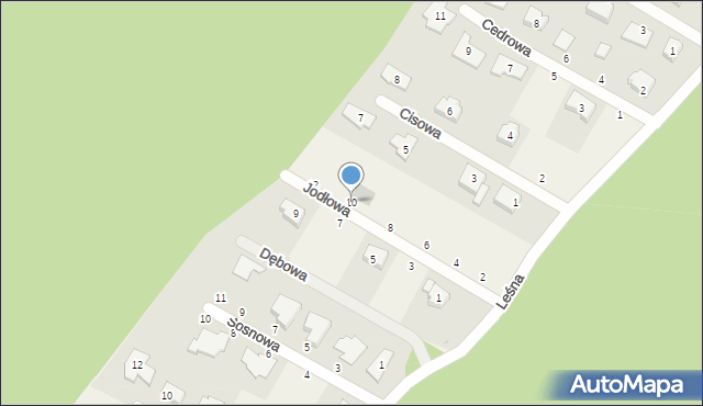 Krępa Słupska, Jodłowa, 10, mapa Krępa Słupska