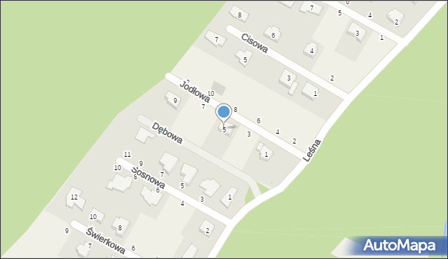 Krępa Słupska, Jodłowa, 5, mapa Krępa Słupska