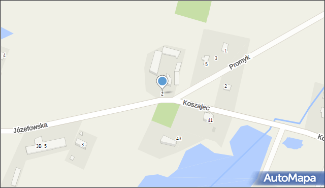 Krosna-Wieś, Józefowska, 2, mapa Krosna-Wieś