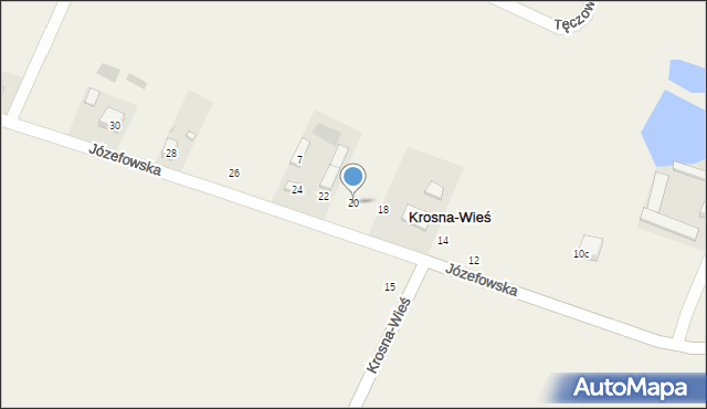 Krosna-Wieś, Józefowska, 20, mapa Krosna-Wieś
