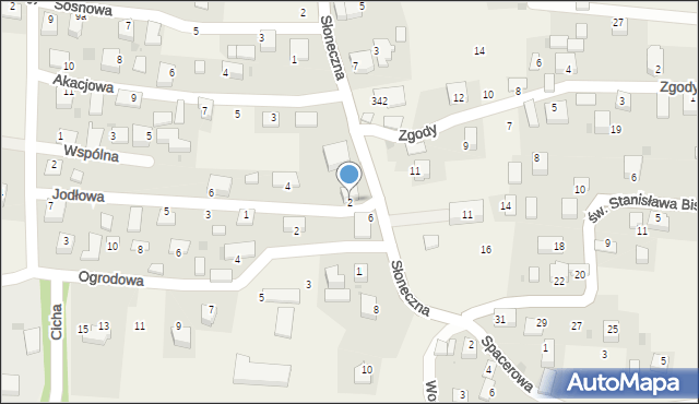 Krzęcin, Jodłowa, 2, mapa Krzęcin
