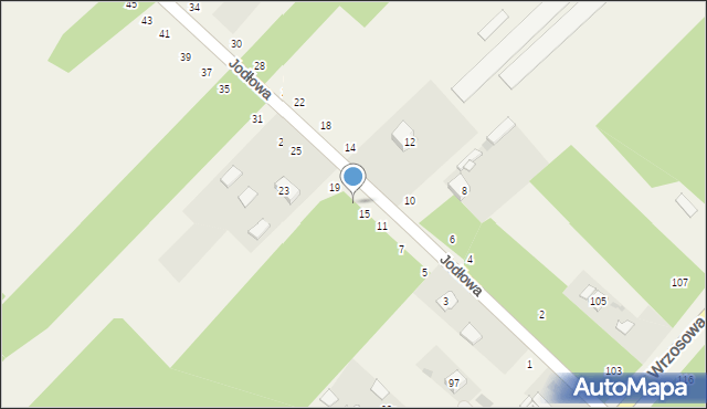 Lasy, Jodłowa, 17, mapa Lasy