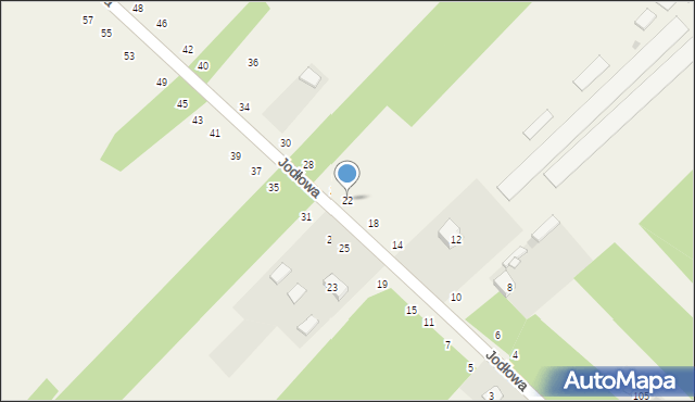 Lasy, Jodłowa, 22, mapa Lasy