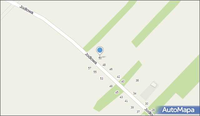 Lasy, Jodłowa, 50, mapa Lasy