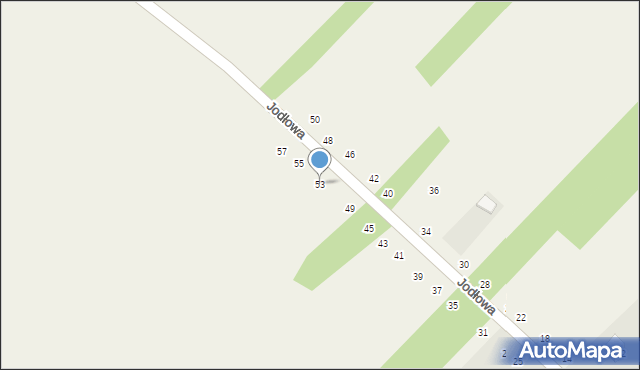 Lasy, Jodłowa, 53, mapa Lasy