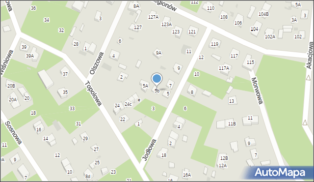 Legionowo, Jodłowa, 5b, mapa Legionowo