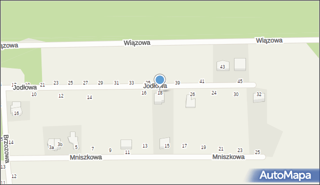 Łężyce, Jodłowa, 18, mapa Łężyce