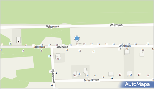 Łężyce, Jodłowa, 23, mapa Łężyce