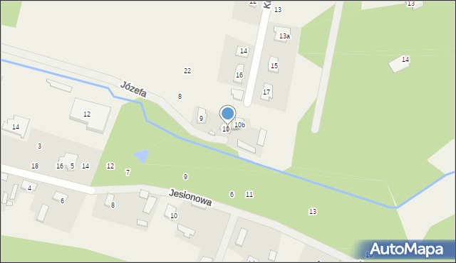 Lipka, Józefa, 10a, mapa Lipka