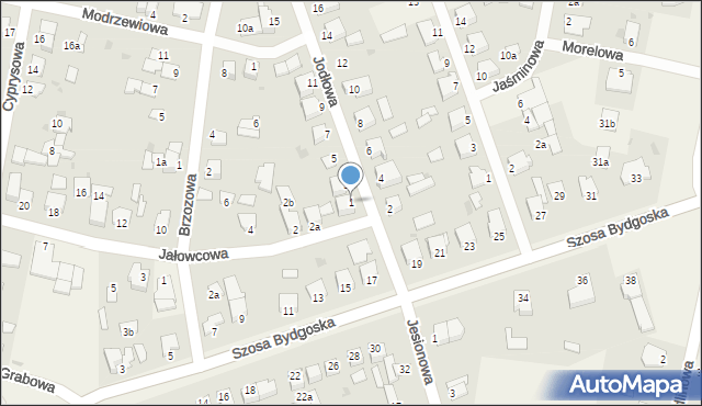 Łochowo, Jodłowa, 1, mapa Łochowo