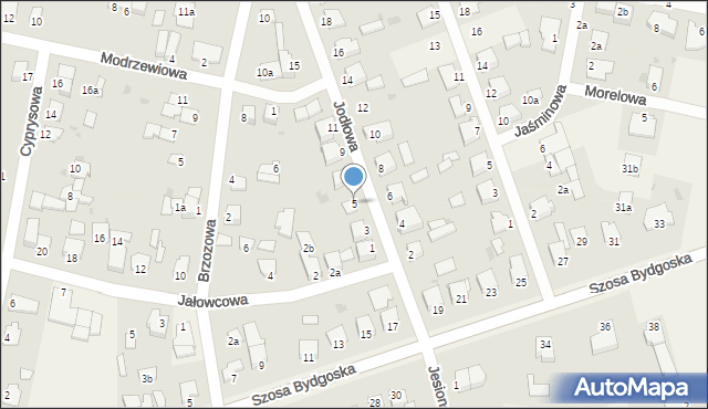 Łochowo, Jodłowa, 5, mapa Łochowo