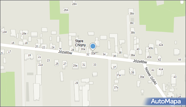Łódź, Józefów, 32a, mapa Łodzi