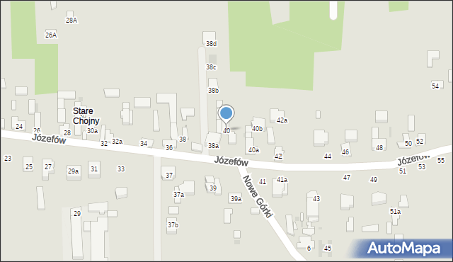 Łódź, Józefów, 40, mapa Łodzi