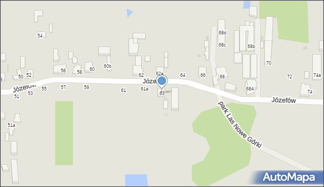 Łódź, Józefów, 63, mapa Łodzi
