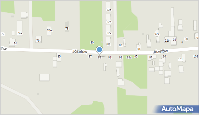 Łódź, Józefów, 89, mapa Łodzi