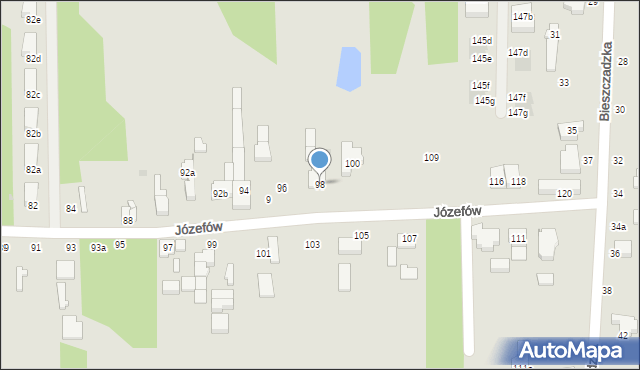 Łódź, Józefów, 98, mapa Łodzi