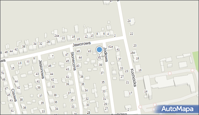 Lubliniec, Jodłowa, 41, mapa Lubliniec