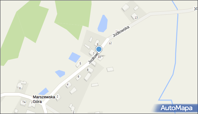Marszewska Góra, Jodłowska, 10, mapa Marszewska Góra