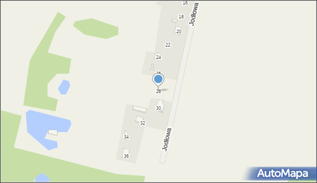 Mienia, Jodłowa, 28, mapa Mienia