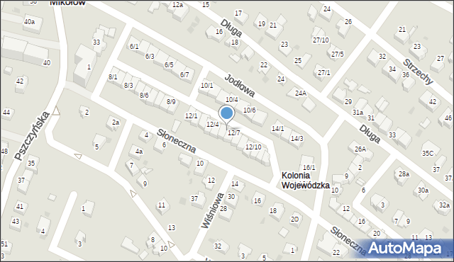 Mikołów, Jodłowa, 12/6, mapa Mikołów