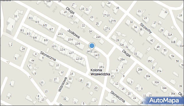 Mikołów, Jodłowa, 14/2, mapa Mikołów