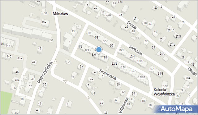 Mikołów, Jodłowa, 8/8, mapa Mikołów