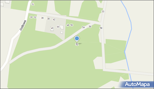 Milejowice, Jodłowa, 52, mapa Milejowice